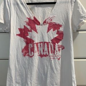 Crisp white American Eagle Canada tee